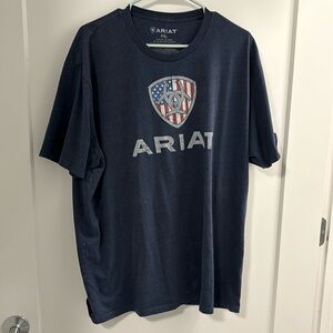 Ariat XXL TShirt Navy Blue with Front Logo Short Sleeve